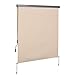 Produktbild Outsunny Senkrechtmarkise Balkonmarkise Vertikalmarkise Windschutz Seitenrollo Sichtschutz mit Handkurbel Polyesterstoff+Aluminium Cremeweiß 250 x 160 cm