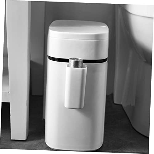 Caneca de Basura VOSAREA de Plástico Blanca Compacta miniatura 3