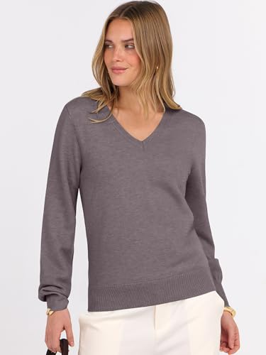 Image of ANRABESS Women's Long Sleeve V Neck Basic Sweaters | Classic Pullover Tops,Soft Loose,Business Casual Work,Travel Vacation,All Day Wear,Fall Spring Outfits,Winter Layer Clothing