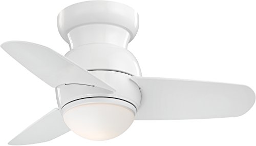 Minka-Aire F510-WH Downrod Mount, 3 White Blades Ceiling fan with 30 watts light, White