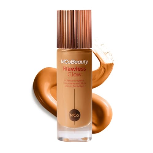 MCoBeauty Flawless Glow Luminous Skin Filter - 5 Natural Medium - 4-in-1 Luminous Primer, Foundation Booster & Liquid Highlighter with Squalane - Radiant Glow Complexion Perfector Face Makeup