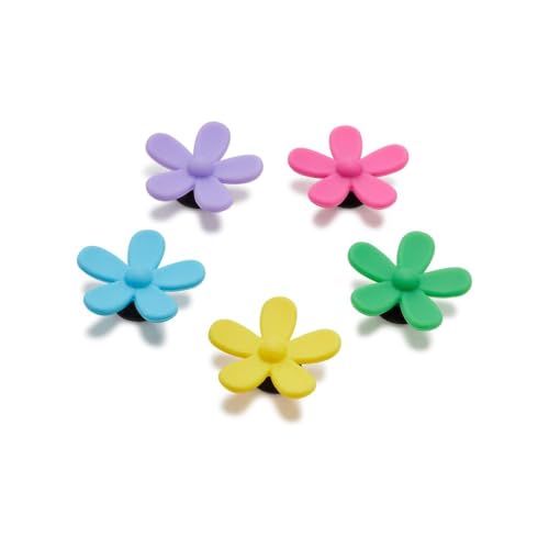 Image of Crocs Unisex-Adult Jibbitz Shoe Spirit Girls Multi Pack, Charms for Teens, Flower Power, 5 Pack