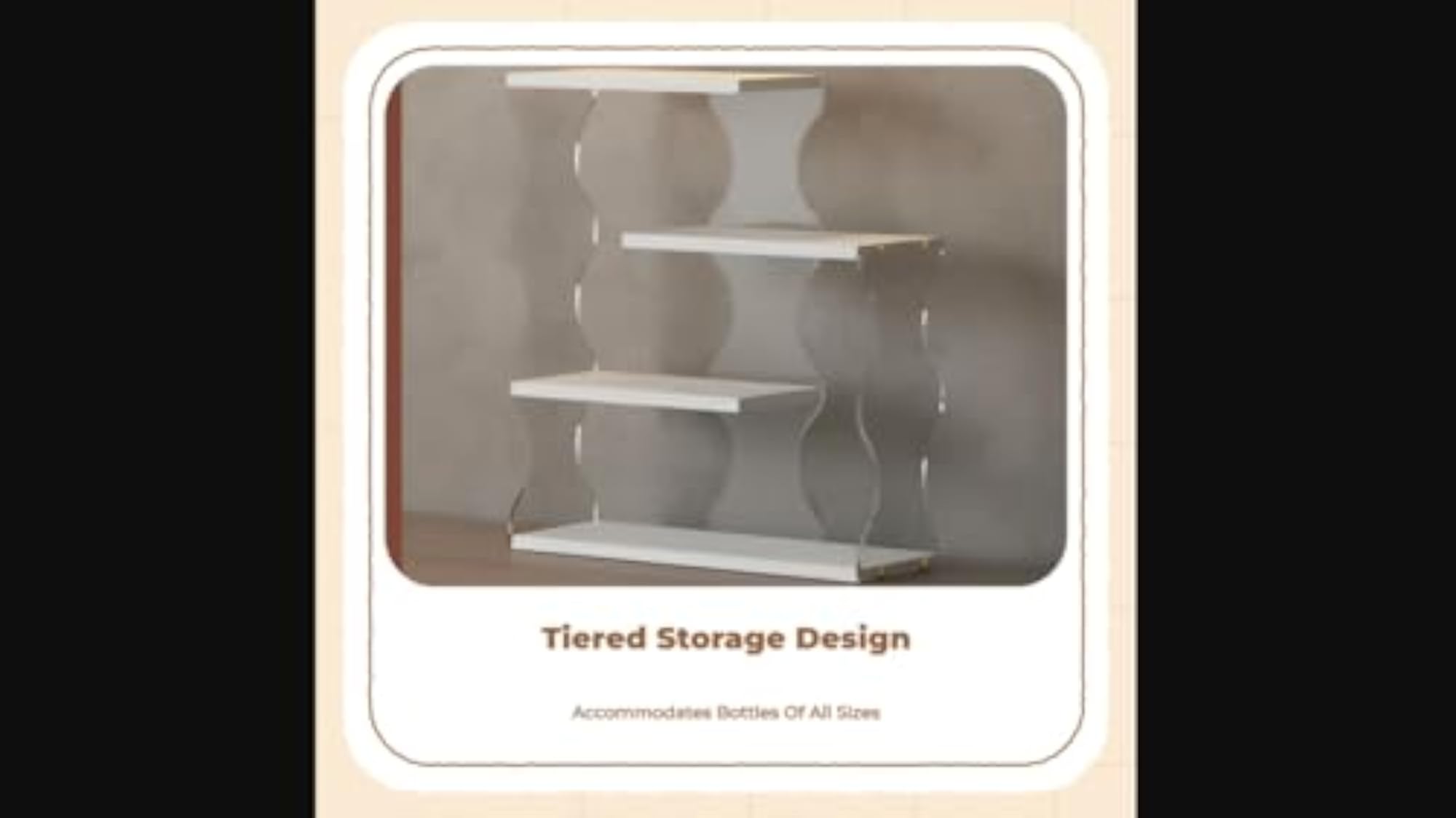 Acrylic Perfume Shelf, Vanity Table Display Rack