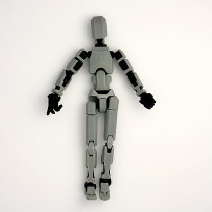 Image of DIY Dummy-13 Action Figure Robot | Fully Articulated Action Figure Toy | 3D Printed (5.4inches) (Gray-Black)