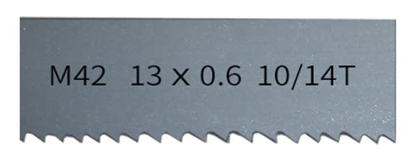 bimetaliczny brzeszczot do piły taśmowej, M42 bimetaliczny 1/2"; brzeszczot do piły taśmowej 13 mm brzeszczot do piły taśmowej twarde drewno, metal./10-14Tpi/długość 2360mm