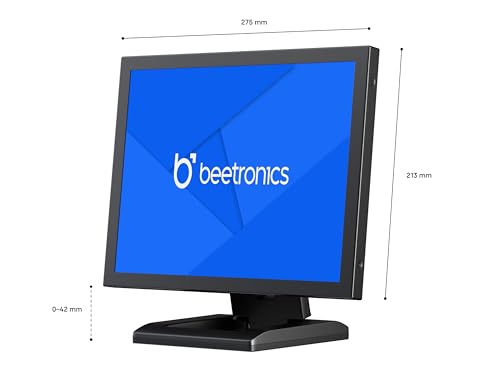 Image of Beetronics 12-Inch Full HD IPS Monitor - Professional Industrial-Grade Display | HDMI, VGA, BNC, RCA Inputs | Durable Metal Housing, Matte Screen, 4:3 Aspect Ratio, Wide Viewing Angle - 12VG7M