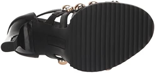 Karl Lagerfeld Paris Women's Brexton-T Strap Sandal, Black, 9 | Image 3