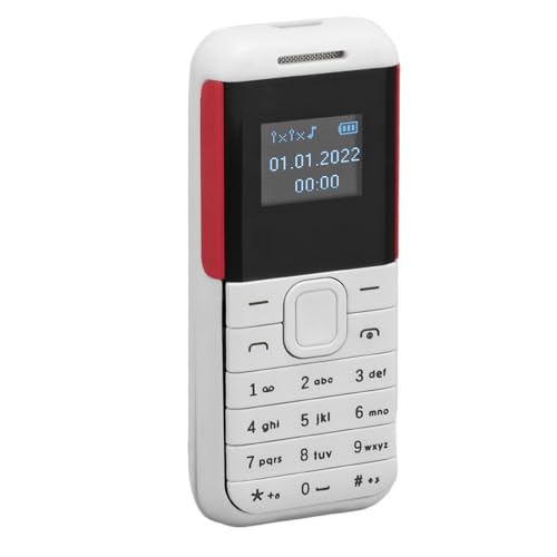 Mini Teléfono Móvil con Pantalla de 0,66 Pulgadas, Pequeño Teléfono en Espera con Tarjeta Dual 2G, Reproductor de Sonido Bluetooth 2 en 1, Teléfono Básico con Soporte SIM 2G 3G