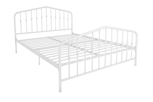 Novogratz Bushwick Metal Bed With Headboard And Footboard | Modern Design | Full Size - White #TOP3