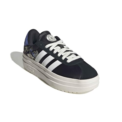 Image of adidas Womens Vl Court Bold Lace Up Sneakers Shoes Casual - Pink