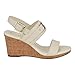 Calvin Klein Women's Bomega Wedge Sandal, Ivory, 151, 10