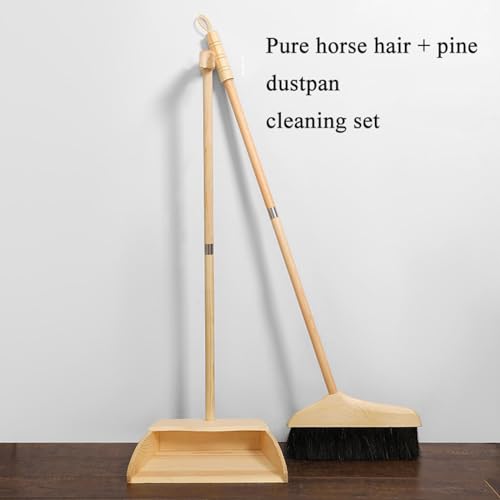 NIBHZ Besen- und Kehrschaufel-Set für Zuhause, Innenbereich, Besen mit Kehrschaufel, Kombi-Set, Aufrechte Kehrschaufeln mit Langem Stiel, Winkelbesen für Kinder, Garten, Tierhaare – Bild 7