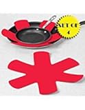 PADDED POT AND PAN PROTECTORS (SET OF 4 - RED)