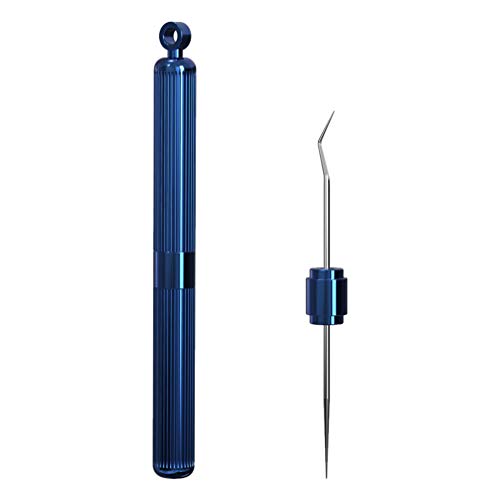 EXCEART 1 conjunto de palitos de dente longos profissionais de aço inoxidável, bolso reutilizável, f