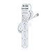 Leviton 5306M-1S7 Medical Grade Surge Protective Power Strip, 15-Amp, 125-volt, 6-Outlets, 7-Feet Cord Length