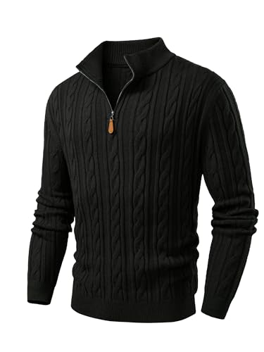 JMIERR Men's Cable Knit Pullover Sweater Casual...
