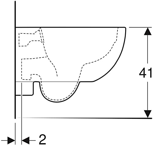 Geberit Renova Wand-WC 35,5x49x33 cm Weiß – Bild 6