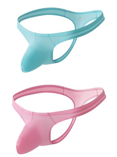 Mens soft T-Back Thongs Sexy Low Rise G-String Briefs Bulge Pouch Bikini Underwear