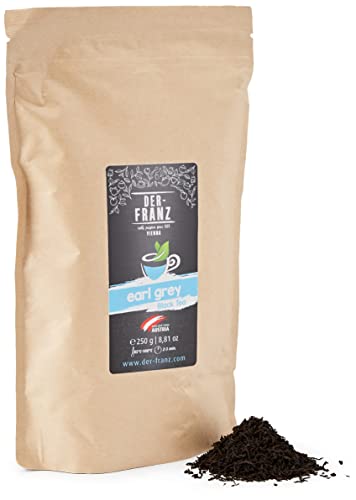 Der-Franz - Té negro 'Earl Grey' con sabor natural en hojas enteras, 250 g