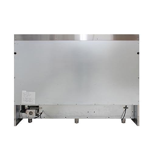 Gas Range Cooktop, 48-Inch with Double Porcelain Convection Oven and Broil Function, 8 Sealed Burners Continuous Grates with Stainless Steel Construction, 6.7-Cu.Ft, Metallic