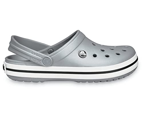Image of Crocs Unisex's Crocband Clogs, Silver, US:5