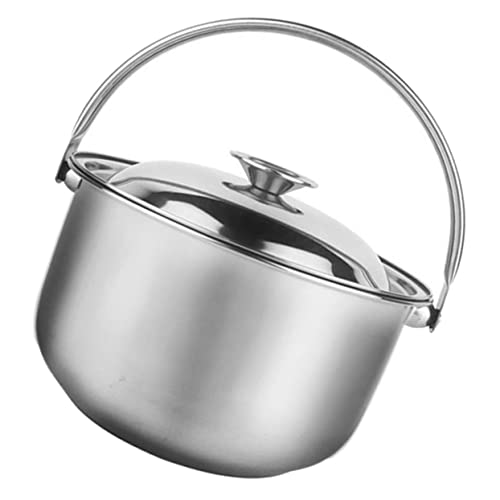 VALICLUD Olla Inoxidable para Huevos y Cocinar para Inducción con Mango Antideslizante para Cocina y Profesional