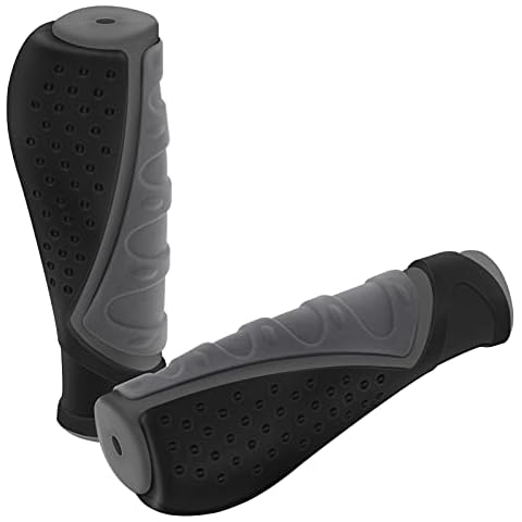 TRELC Antislip Bicycle Handlebars Grips Protector for Bicycle/Mountain Bike/Road Bike/Folding Bike (Black+Grey) Cover