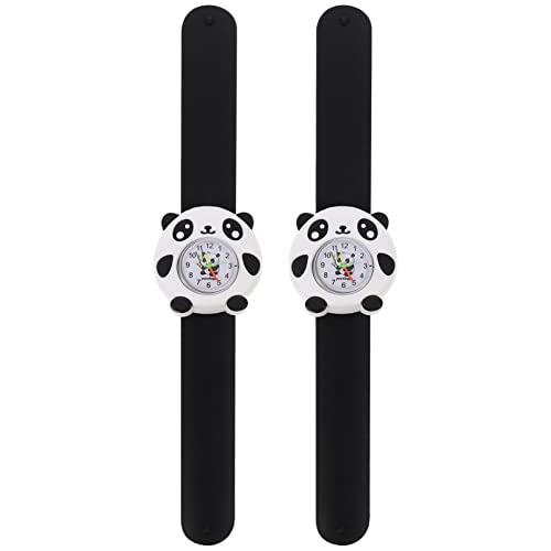 ibasenice Panda Slap Watch - Dessin Animé Enfants Panda Forme Montre/École de Mode Silicone Enfants Montre/Garçon Filles Silicone Slap Watch/pour L'école...