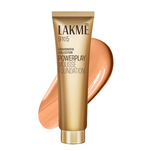 Lakme 9 to 5 Weightless Mousse Foundation, Rose Ivory, 6g, light neutral, 6 g (Pack of 1)