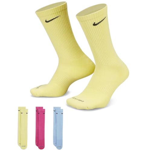 NIKE Everyday Plus Cushioned Training Crew Socks (3 Pairs) Adult, Size L