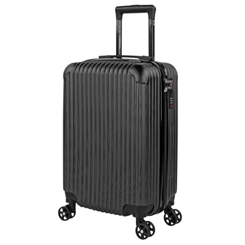 ITACA - Maleta de Cabina 55x40x20 - Maletas De Viaje Cabina Rígidas Trolley con 4 Ruedas Dobles para Avion Ligera Equipaje De Mano Candado de Combinación. Compatible Ryanair, Negro ITACA - Maleta de Cabina 55x40x20 - Maletas De Viaje Cabina Rígidas Trolley con 4 Ruedas Dobles para Avion Ligera Equipaje De Mano Candado de Combinación. Compatible Ryanair, Negro
