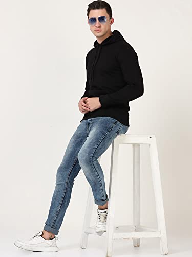Image of Ideation Men's Cotton Hooded Neck Solid Full Sleeve Hoodies with Kangaroo Pocket