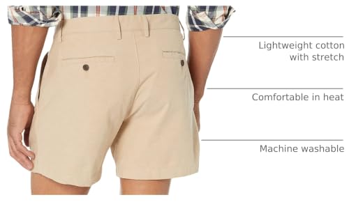 Image of Amazon Essentials Men's Slim-Fit 5 inch Lightweight Comfort Stretch Oxford Cotton Shorts