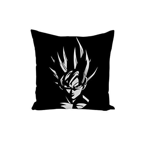 Fabulous Funda de Cojín Dragon Ball Son Goku Blanco y Negro Anime...