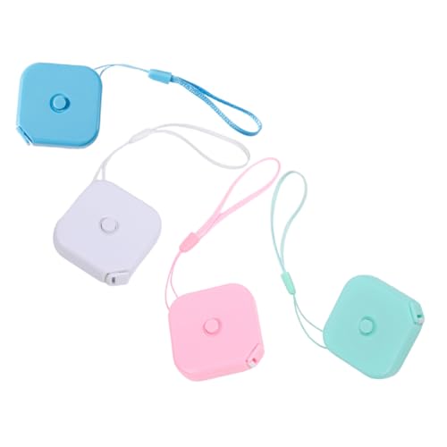 DOITOOL Flexible Measuring Tape for Sewing: 4pcs Automatic Tape Measure for Waist Body Measure Curved Surface