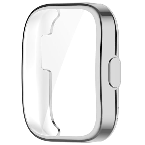 Comtax for Huami Amazfit Bip5 (A2215)専用ケース HUAMI シャオミ Amazfit Bip 5 カバー ソフト TPU材質 擦り傷防止 軽量 薄型 防衝撃 全面保護ケース スマートウォッチ対応 バンパー (シルバー)