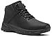 SHULOOK Non Slip Work Boots for Men Slip Resistant Shoes Waterproof Food Service Chef Kitchen Restaurant Working Boots Casual Leather Ankle Boot Outdoor Walking Booties Black Size 9.5