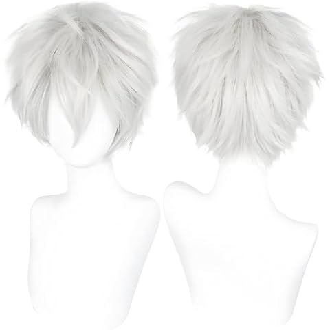 Kavsni Gray White Cosplay Wig Cover