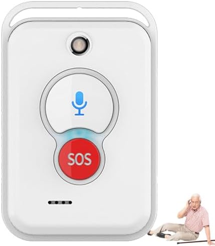 SOS Emergency Button Alarm, GPS Anti-Lost Tracker with 4G Video Call, Waterproof Device for Seniors, Disabled, Dementia, and Alzheimer’s Care