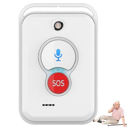 SOS Emergency Button Alarm, GPS Anti-Lost Tracker with 4G Video Call, Waterproof Device for Seniors, Disabled, Dementia, and Alzheimer’s Care