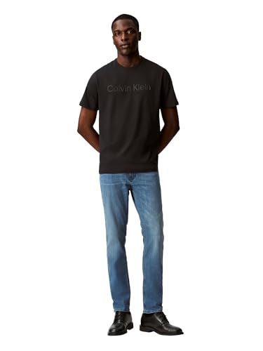 Calvin Klein Men's Relaxed Fit CK Logo Crewneck T-Shirt Black