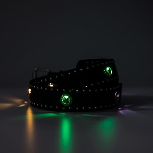 1PC Willow Studded Belt Leather Belt (with LED lights embedded in the belt)3