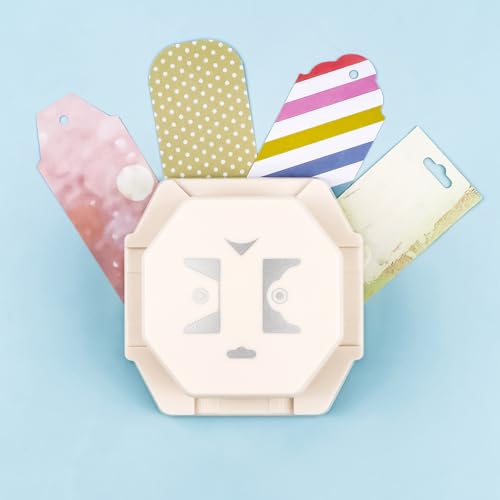 4-in-1 Tag Punch for Paper Crafts Label Corner Punches for Crafting DIY Projects Photo Scrapbook Pages and Other Papercraft Projects