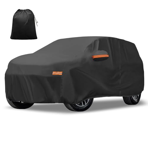 Image of X AUTOHAUX Car Cover for Jeep Grand Cherokee 2002-2025 Aluminum Film Outdoor Waterproof Sun Rain Snow Hail Protection with Driver Door Zipper