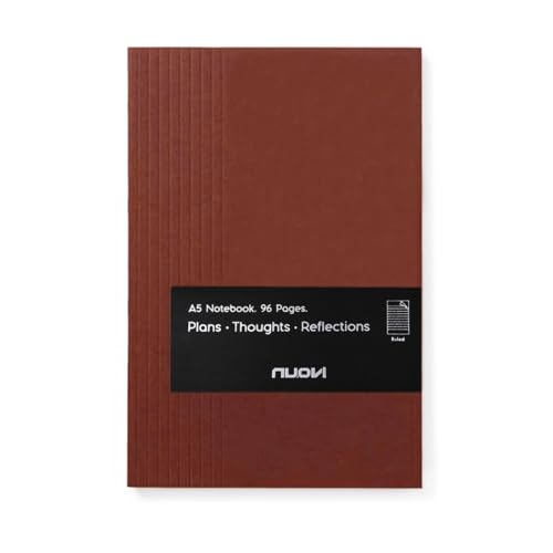 Image of Record Note Book, Coffee | A5 - Ruled Grid Pages | 96 Pages - 100GSM Pages with Soft Cover | Ideal for Office, College, School, Journaling, Meeting & More