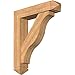 Ekena Millwork BKT0806X34X40FST03SWR Funston Arts and Crafts Smooth Bracket w/Offset Brace, Western Red Cedar