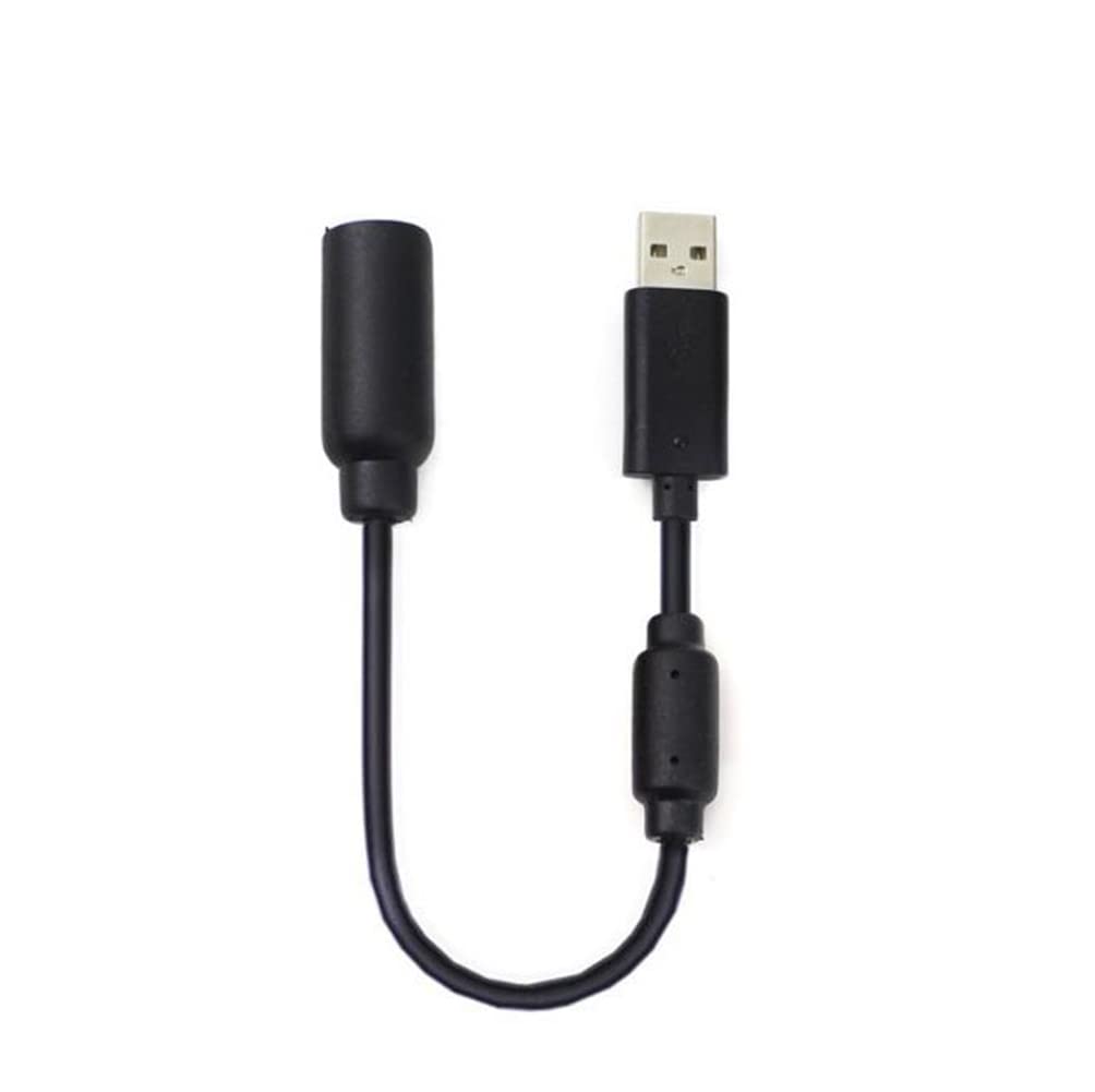 Ainmo Replacement Dongle USB Controller Breakaway Cable Cord Game Controller Adapter for Xbox 360 - Black (1 Pack)