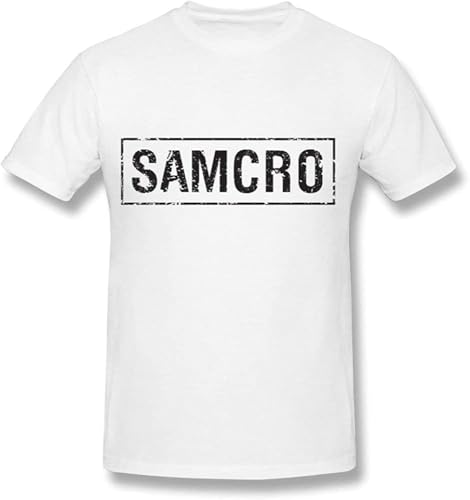 quwomu Passion Men's Samcro Summer T Shirt White White