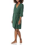Amazon Essentials Women's Knit Robe, Forest Green, Medium