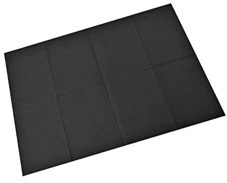 Black Dental Bibs 13''X18" Disposable Tattoo Sheet Waterproof Patient Napkin Professional Towels For Dentist, Nail, And Piercing - 3 Layer Bib 2-Ply Tissue With Poly Backing [Pack Of 55] #TOP1